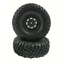 Hobby Works RC Wheels+Tyres All Terrain (Black) (2)(rh)