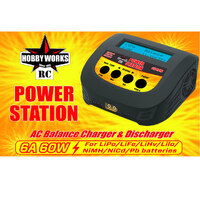 Hobby Works RC Power Station N4 LCD 240v 60w Lipo/Life/LiHv/Lilo Nimh/Nicd