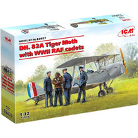 ICM 32037 DH.82A Tiger Moth British With WWII RAF Cadets 1/32