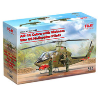 ICM 32062 AH-1G Cobra With Vietnam War US Helicopter Pilots 1/32