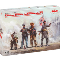 ICM 35021 American Civil War Confederate Infantry Set #1   1/35