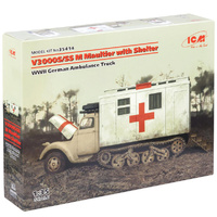 ICM 35414 V3000S/ SSM Maultier Ambulance With Shelter WWII German Army Truck   1/35