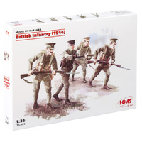 ICM 35684 British Infantry 1914 4 Figures  1/35