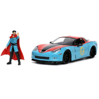 Jada Chevy Corvette 2006 With Doctor Strange Figure  1/24