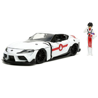 Jada Toyota Supra 2020 With Rick Hunter Figurine 1/24