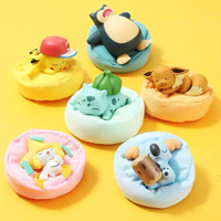 KRACKIN Figure Pokemon Sleeping In Bean Bag  6pce Set 70mm