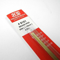 K&S 8161 Solid Brass Rod 3/64  12in  (4 )