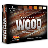 LifeColor Weathered Wood Acrylic Paint Set
