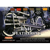 LifeColor Rail Weathering Diorama Acrylic Paint Set