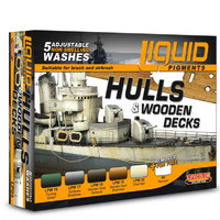 LifeColor Liquid Pigments Hulls&wooden Desks 5 Wash Set