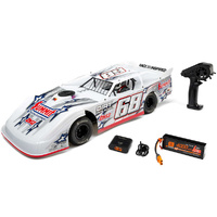 Losi 2168T1 2WD Dirt Oval Late Model With Battery & Charger White   1/10