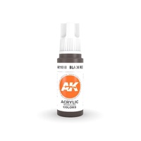 AK Interactive AK11098  - 3 Gen Acrylics - Black Red 17ml