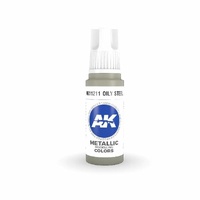 AK Interactive AK11211  - 3 Gen Acrylics - Oily Steel 17ml