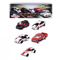 Majorette 74640 Toyota Racing 5pc Gift Pack