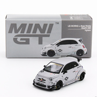 Mini GT 01064-L Abarth 595 LB Works X Abas Works Fighter Grey    1/64