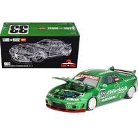 Mini GT KHMG150 Nissan Skyline GTR R33 Imai Racing Green  1/64
