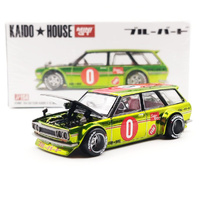 Mini GT KHMG164 Datsun KAIDO 510 Wagon OG Flo Chrome Yellow 1/64