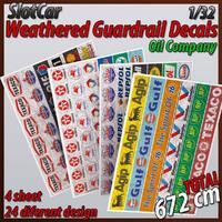 MHS Model Guardrail Decals Oil Companies ( Weathered)  1/32