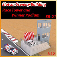 MHS Model Race Tower With Winner Podium  1/32