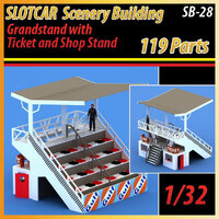 MHS Model Grandstand & Ticket & Shop Stand  1/32