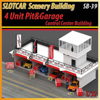 MHS Model 4 Unit Pit Stop Garage & Accessories 1/32