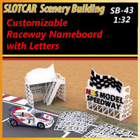 MHS Model Customisable Raceway Nameboard  1/32
