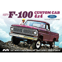Moebius 1230 F-100 Ford Custom Cab 1970 Truck Plastic Model Kit 1/25