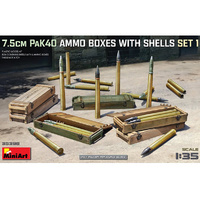 MiniArt 35398 7.5cm Pak40 Ammo Boxes With Shells Set 1  1/35
