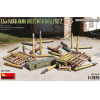 MiniArt 35402 7.5cm Pak40 Ammo Boxes With Shells Set 2  1/35