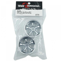 Overdose 1185B WORK VS KF Offset +7 Rim Matte Chrome (2) 1/10