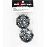 Overdose 2727B WORK VS KF Offset +7 Rim Matte Black Chrome (2) 1/10