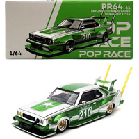 Pop Race 640061 Nissan Skyline C210 Kaido Racer Bosozoku Green 1/64