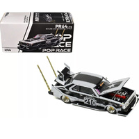 Pop Race 640073 Nissan Skyline C210 Bosozoku Style Matte Black  1/64