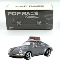 Pop Race 64SGR-GRY2 Porsche Singer Grey With Luggage  1/64