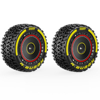 Rlaarlo R16126 Red Rear Assembled Tyre Set For X12S (2)