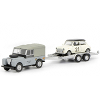 Schuco Land Rover And Mini Cooper #21 Delaney Racing 1/87