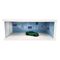 SCG  Diorama - Snowboard with Light Box Single Parking Space (Blue)  1/64