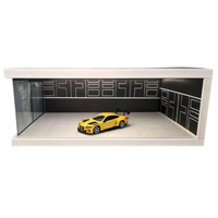 SCG  Diorama - Snowboard with Light Box Single Parking Space (Black)  1/64