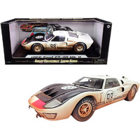 Shelby 432 #98 Dirty 1966 GT40 MK11 White / Black  1/18