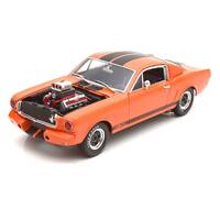 Shelby GT350R 1965 Orange/ Black Drag Engine 1/18
