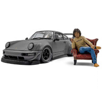 Solido 1807517 2024 Porsche RWB Body Kit Nargo Grey With Figure 1/18
