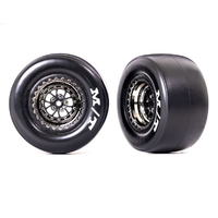Traxxas 9476X Tyres & Wheels Premounted ( Weld Chrome Wheels) (2)