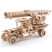 Ugears 70017 Wooden Model Fire Truck (537 Pce)