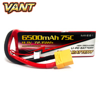 Vant Lipo 6500 11.1v 75c SC XT90  (32x44x134)