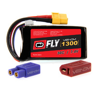 Venom 30C 2S 1300mah 7.4V FLY LiPo Battery With Universal Plug