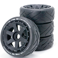 VGRC VGLFTI013-B On Road Wheels MTD 6 Spoke 17mm Hex (4pce) BK 1/8