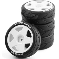 VGRC VGLFTI021-W  On Road Wheels MTD DC Hoon (4pce) 1/10 White