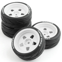 VGRC VGLFTI027-W On Road Wheels MTD KB Hoon (4pce) 1/10 White