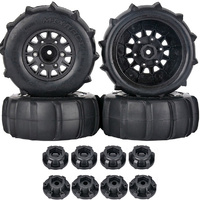 VGRC VGRCOFF003 SC MTD Paddle Tyre Set Adjustable Hexes 12/14/17mm (4)  BK 1/10