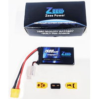 ZEEE 2S Lipo Battery 1500mah 7.4V 60C SC With Multi Plug